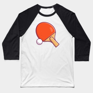 Tennis tabel ball with bet cartoon Baseball T-Shirt